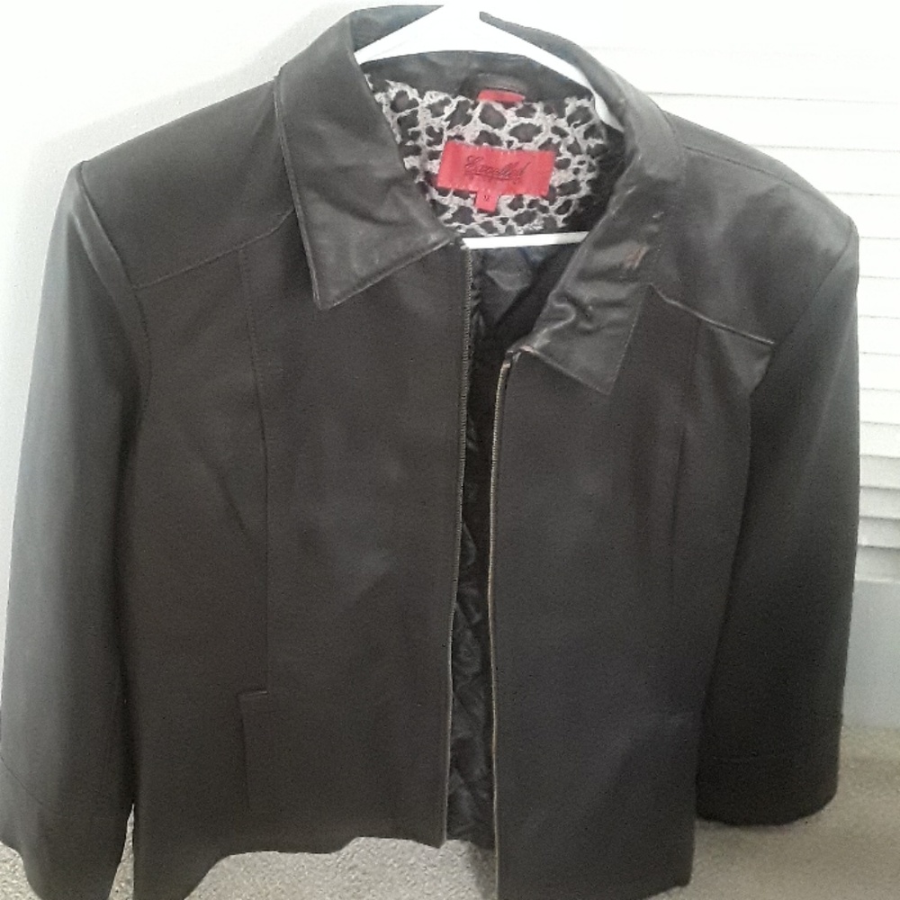 Zip Up Leather Jacket